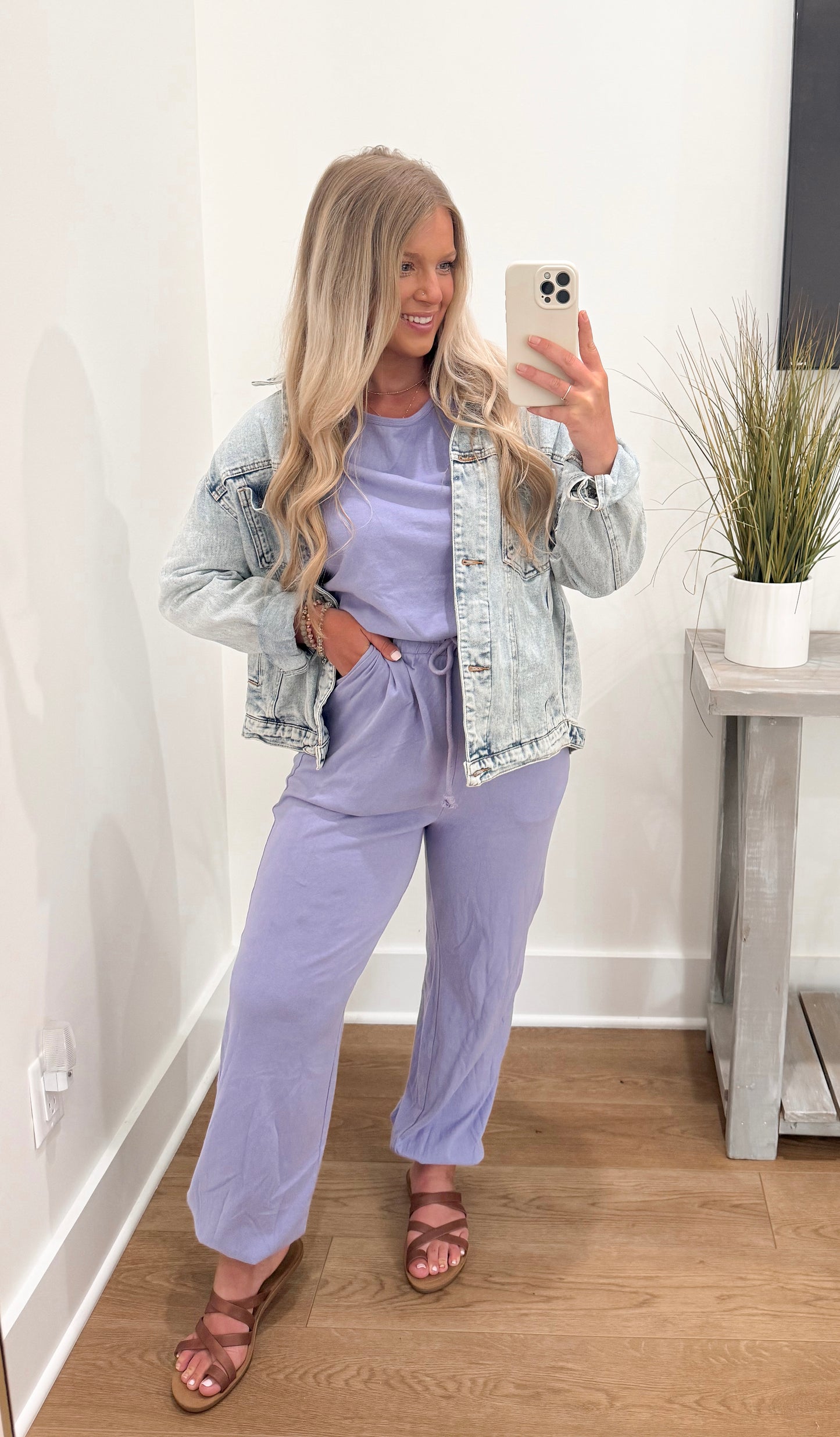 Throw On & Go Jumpsuit - Wisteria