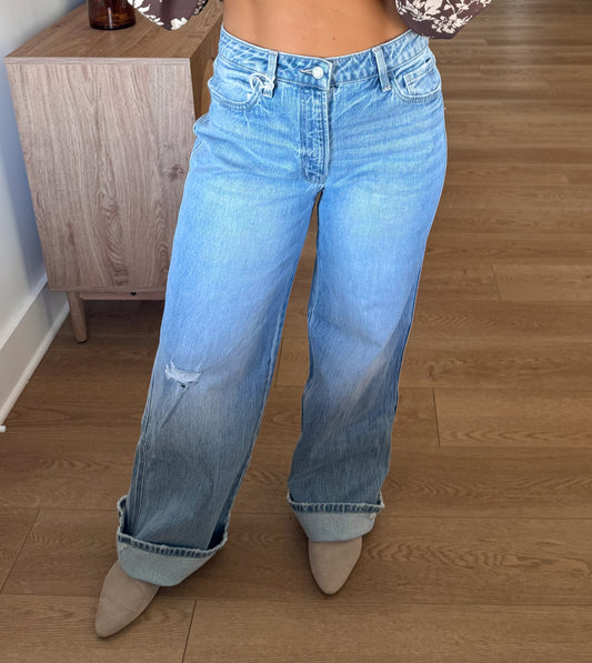 Baggy Wide Leg Denim - Vervet