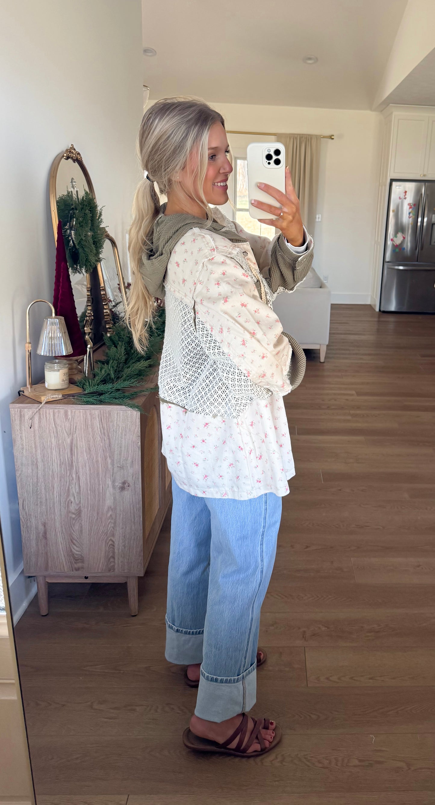 POL Olive Bloom Jacket