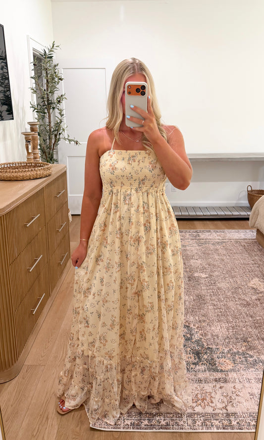 Sunlit Getaway Dress - Butter Yellow
