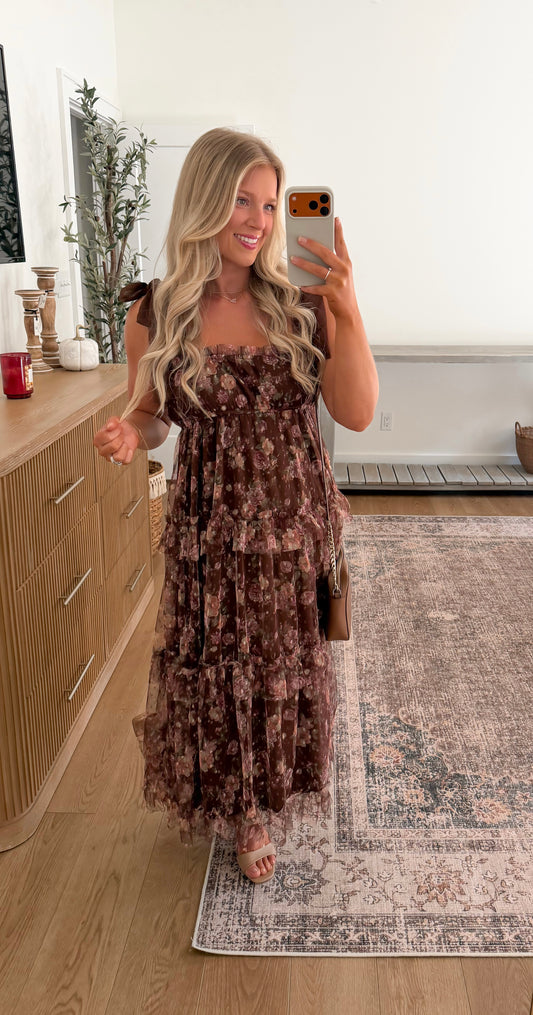Fall In Bloom Midi Dress
