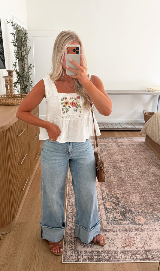 Spring Breeze Floral Tank