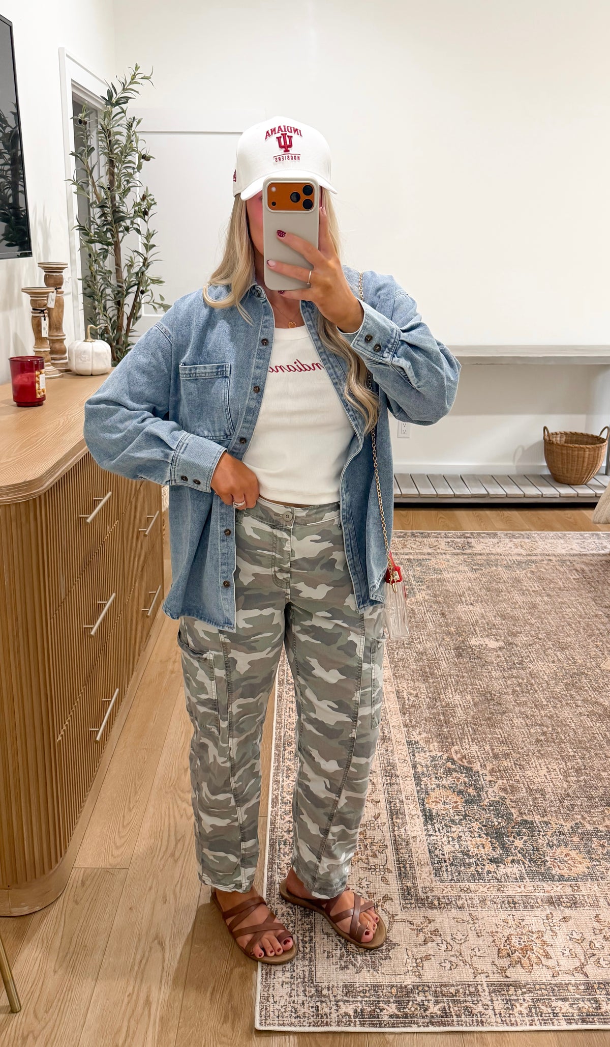 Denim Game Day Button Up