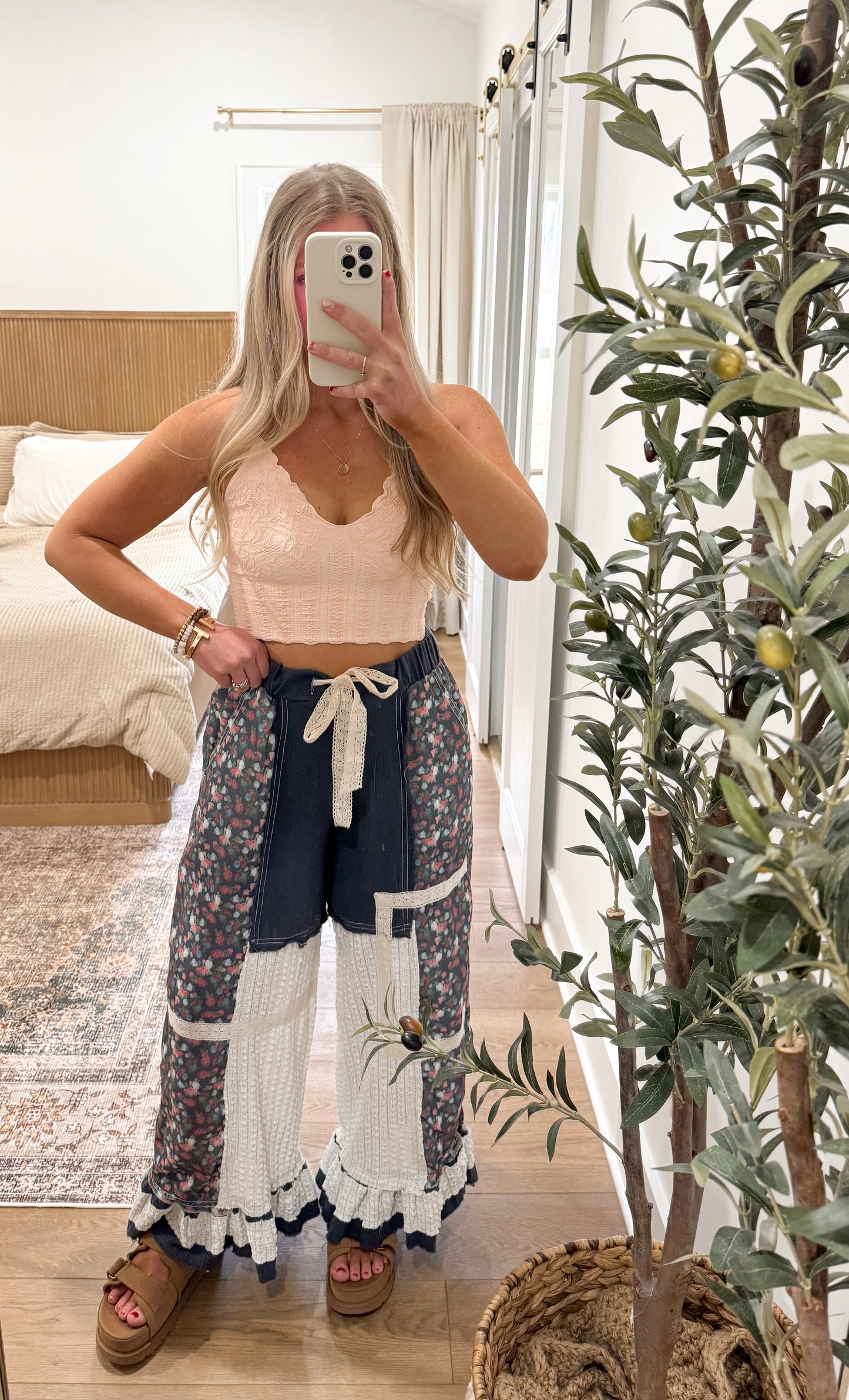 Lace Bralette - Peachy Pink