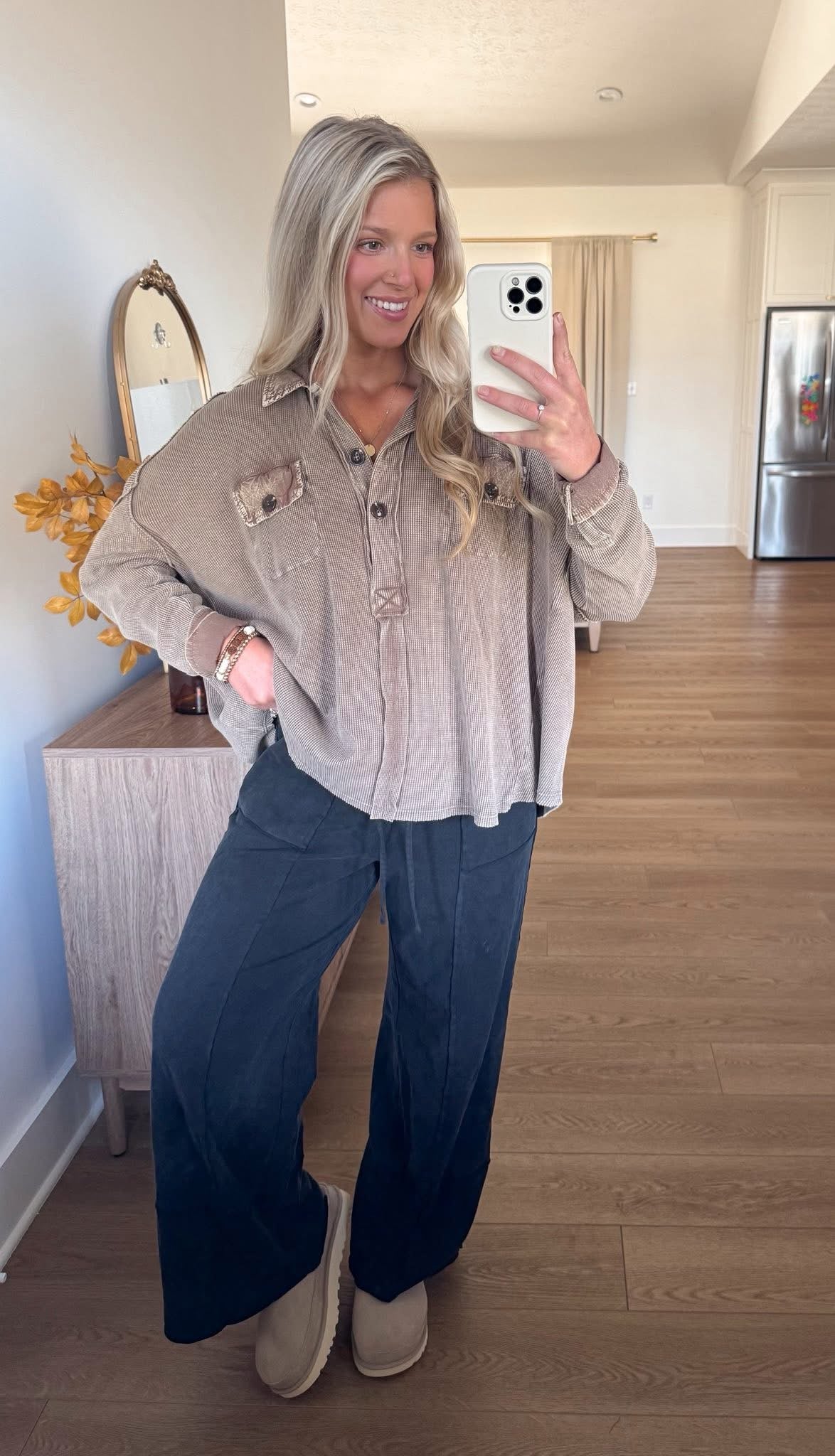 Henley Pullover - Toffee