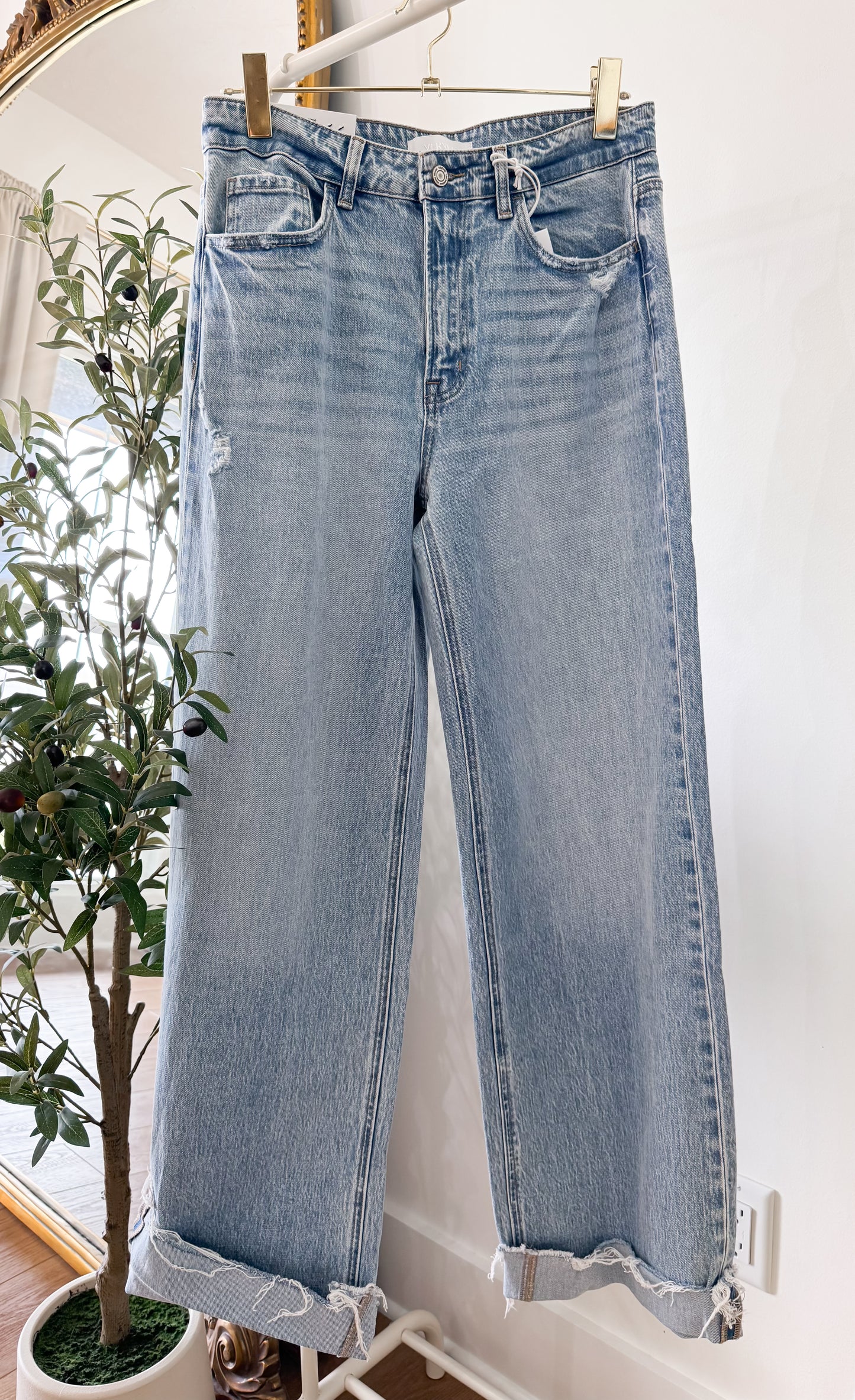 Vervet Baggy Wide Leg Denim - Lt. Wash