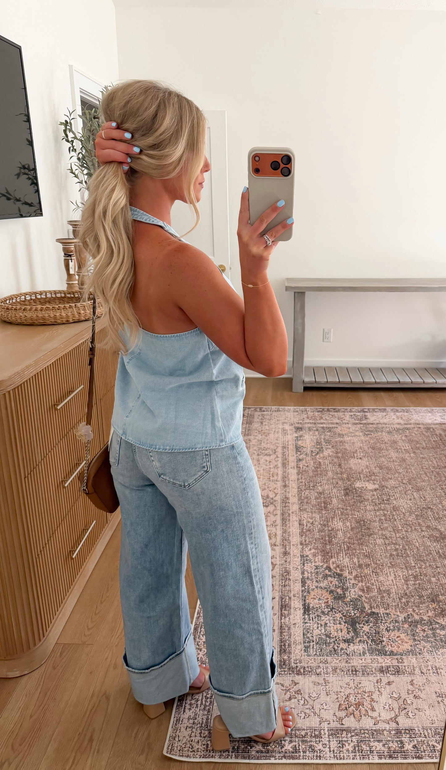 Denim Halter Top