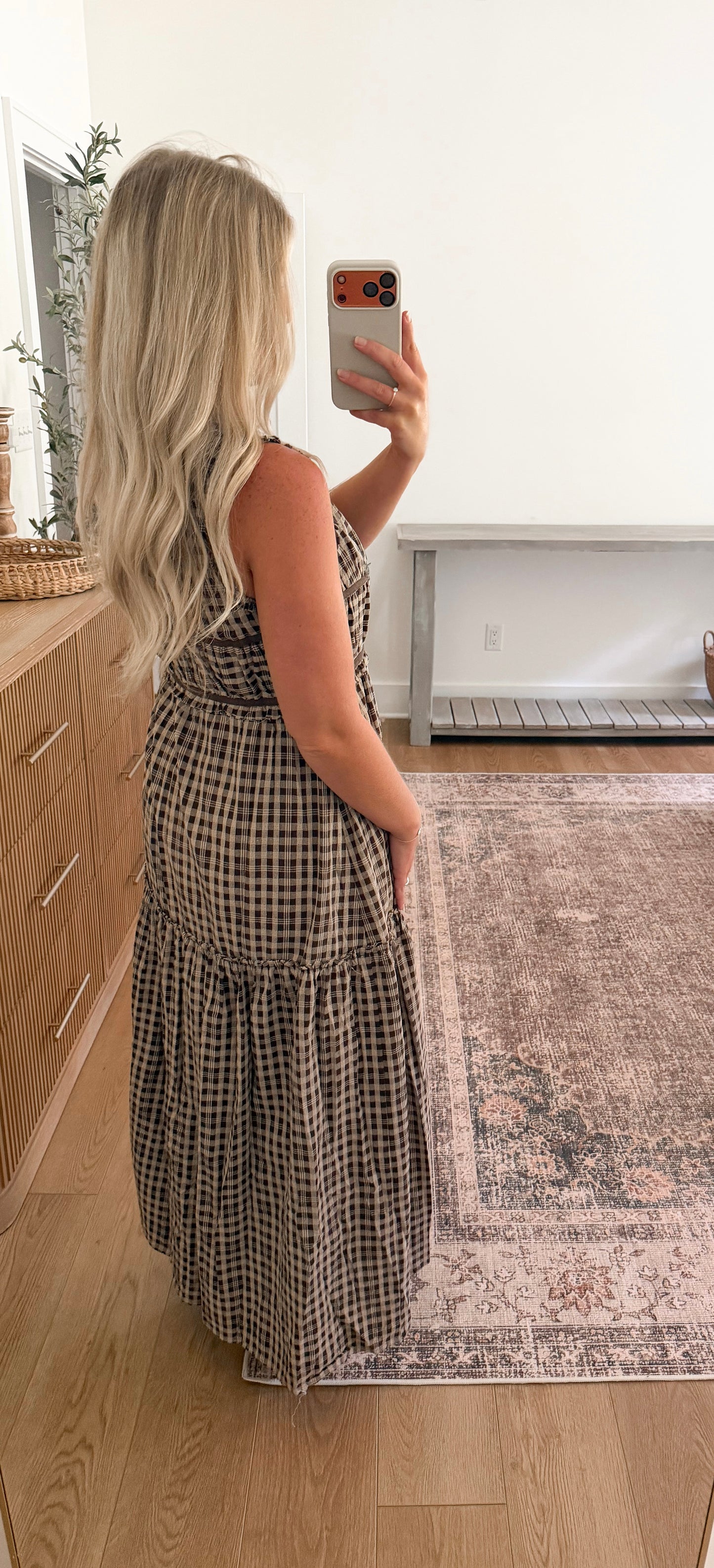 Brown Plaid Duster