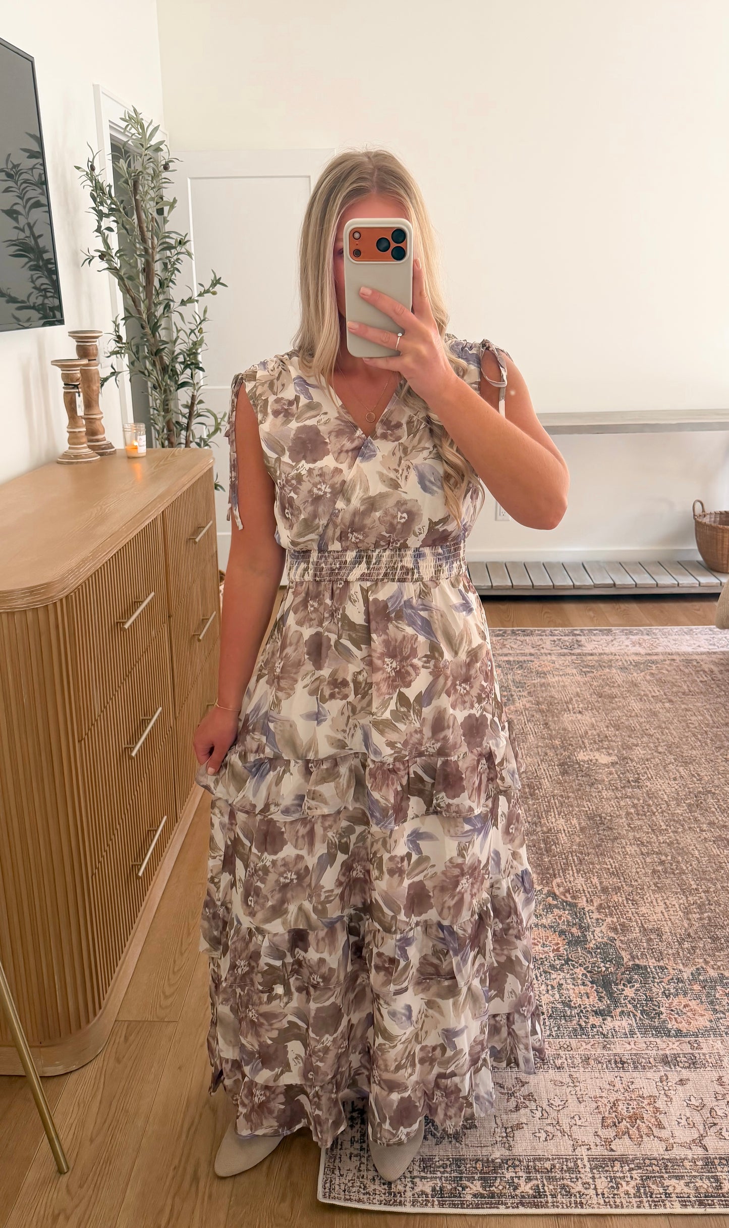 Peaceful Petals Maxi Floral Dress