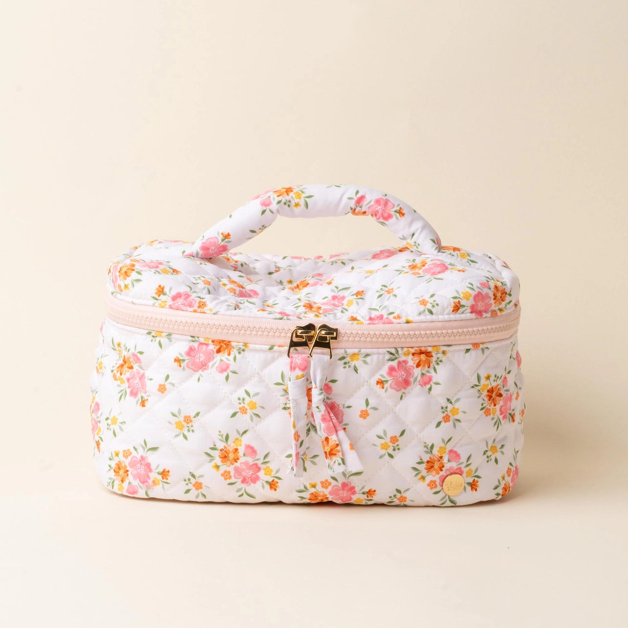 Grab & Go Quilted Cosmetic Bag - Daydream Cream