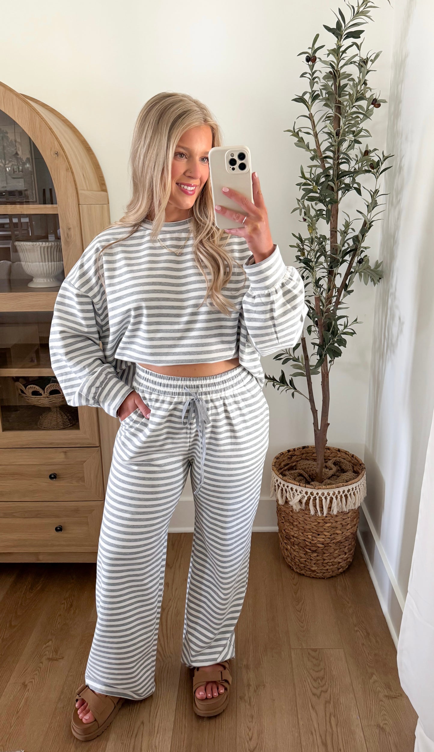 Grey Striped Set