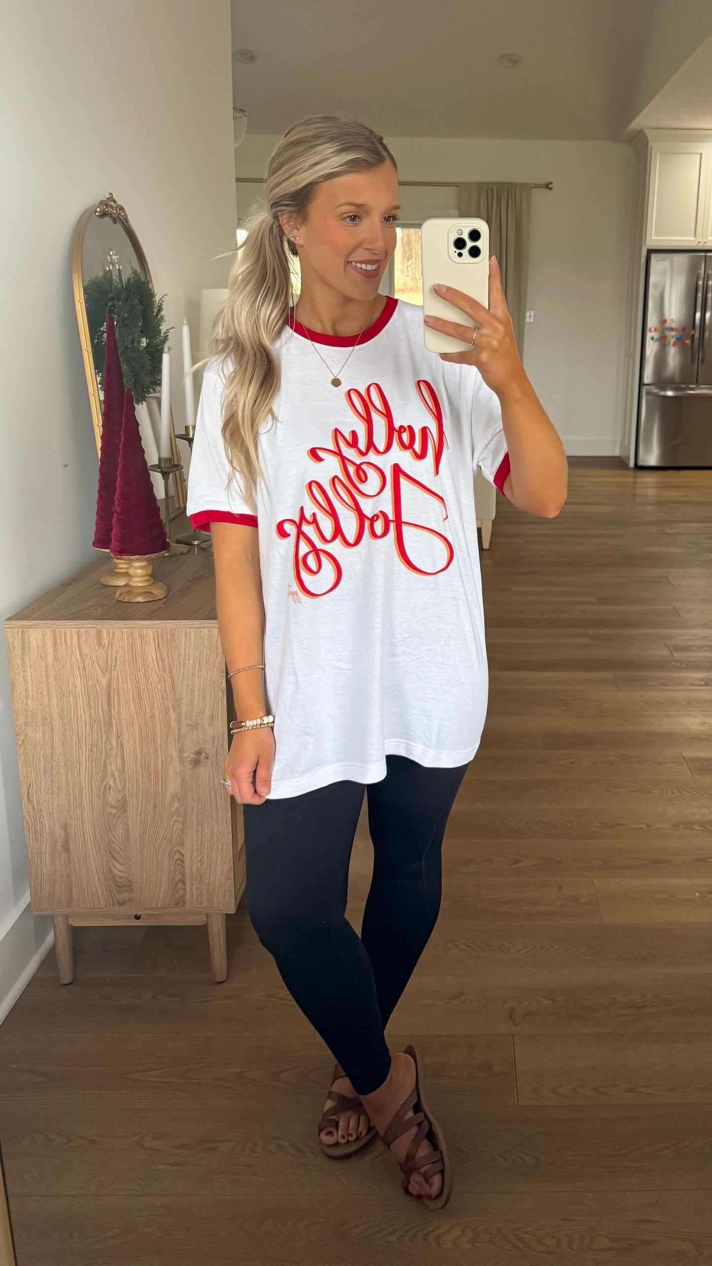 Holly Jolly Ringer Tee (Extended Sizes)