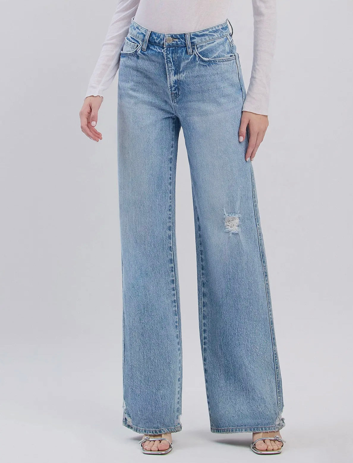 Baggy Wide Leg Denim - Vervet