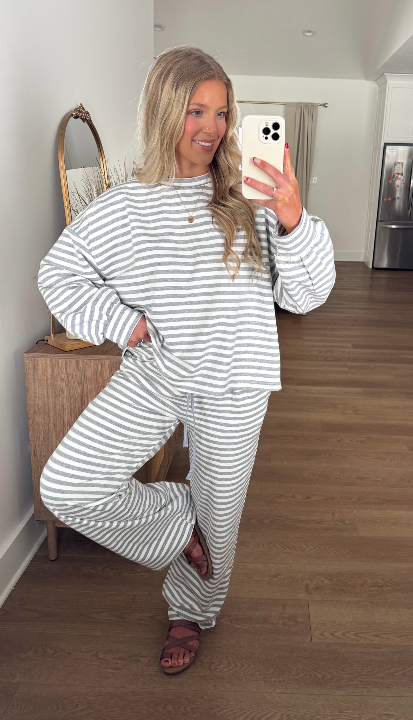 Grey Striped Set