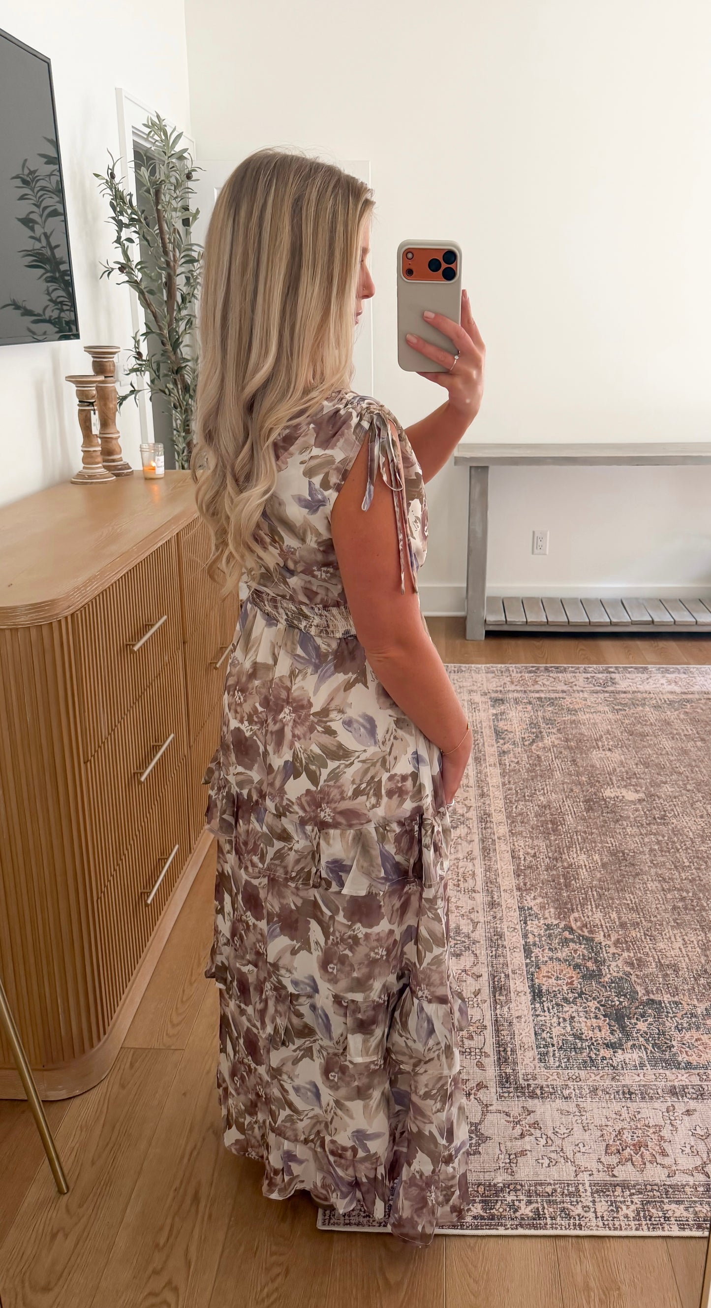 Peaceful Petals Maxi Floral Dress