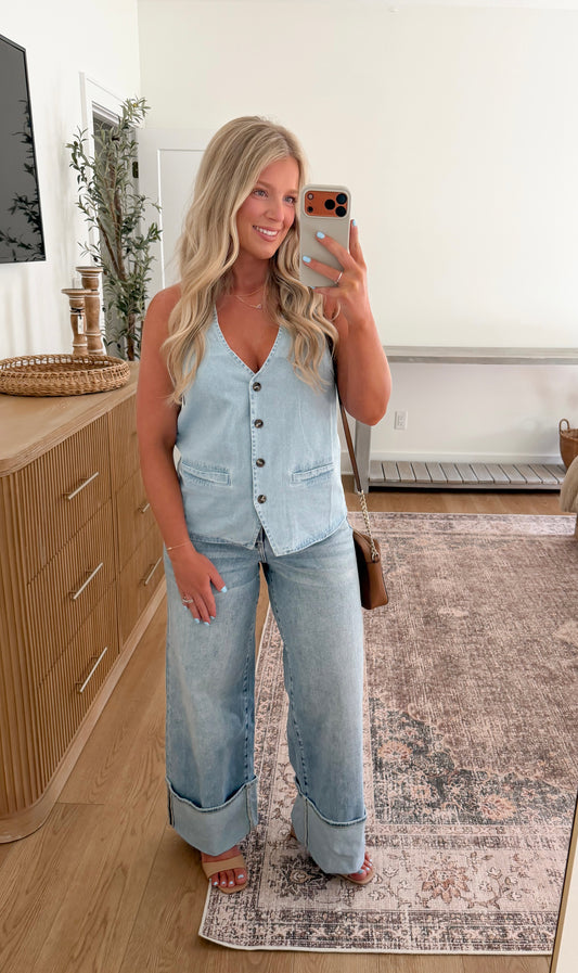 Denim Halter Top