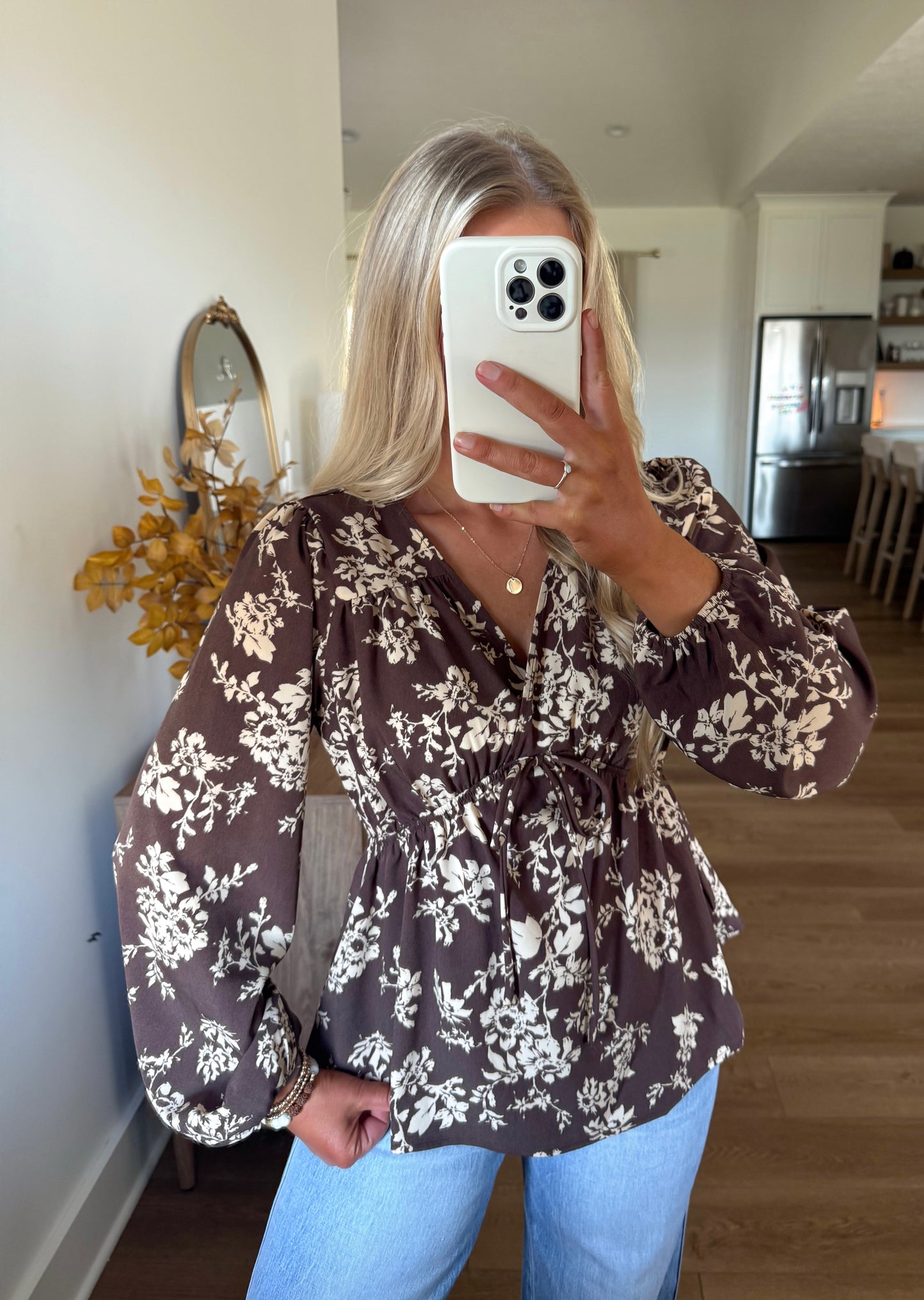 Maple Bloom Long Sleeve Blouse