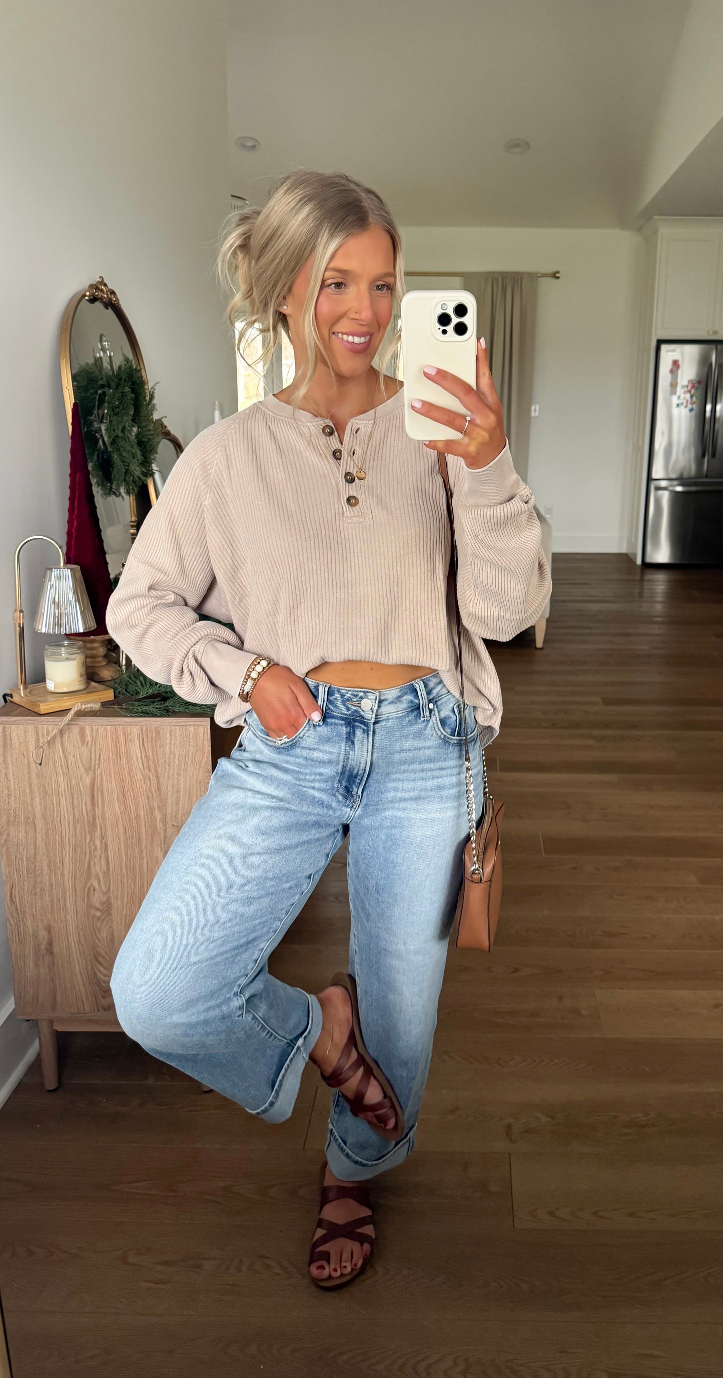 The Everyday Henley - Dark Taupe