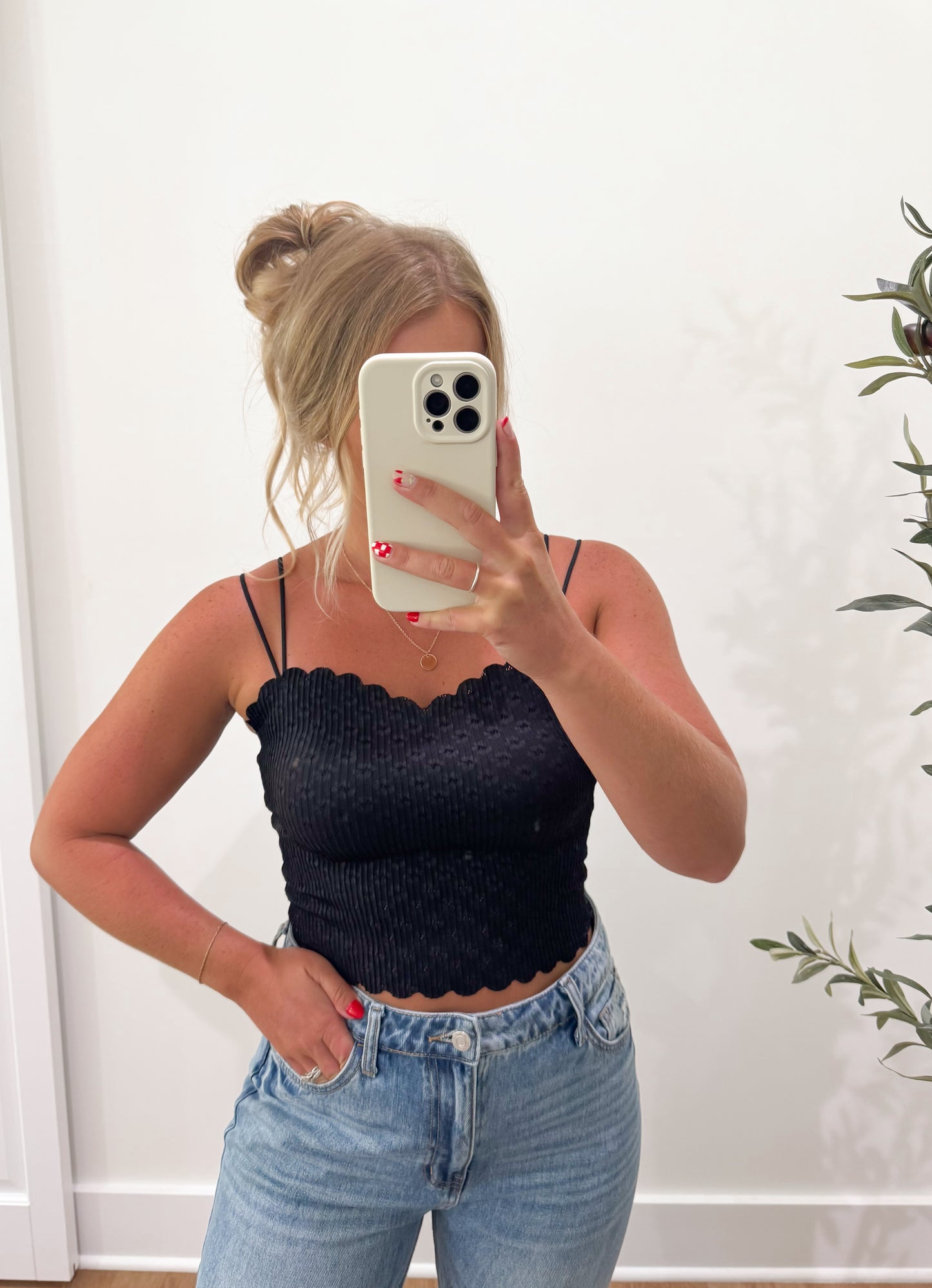 Seamless Padded Tank - Black