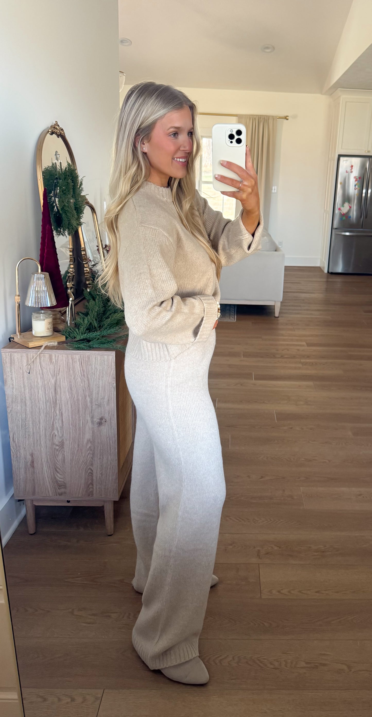 Comfy Snuggles Sweater Set - Beige
