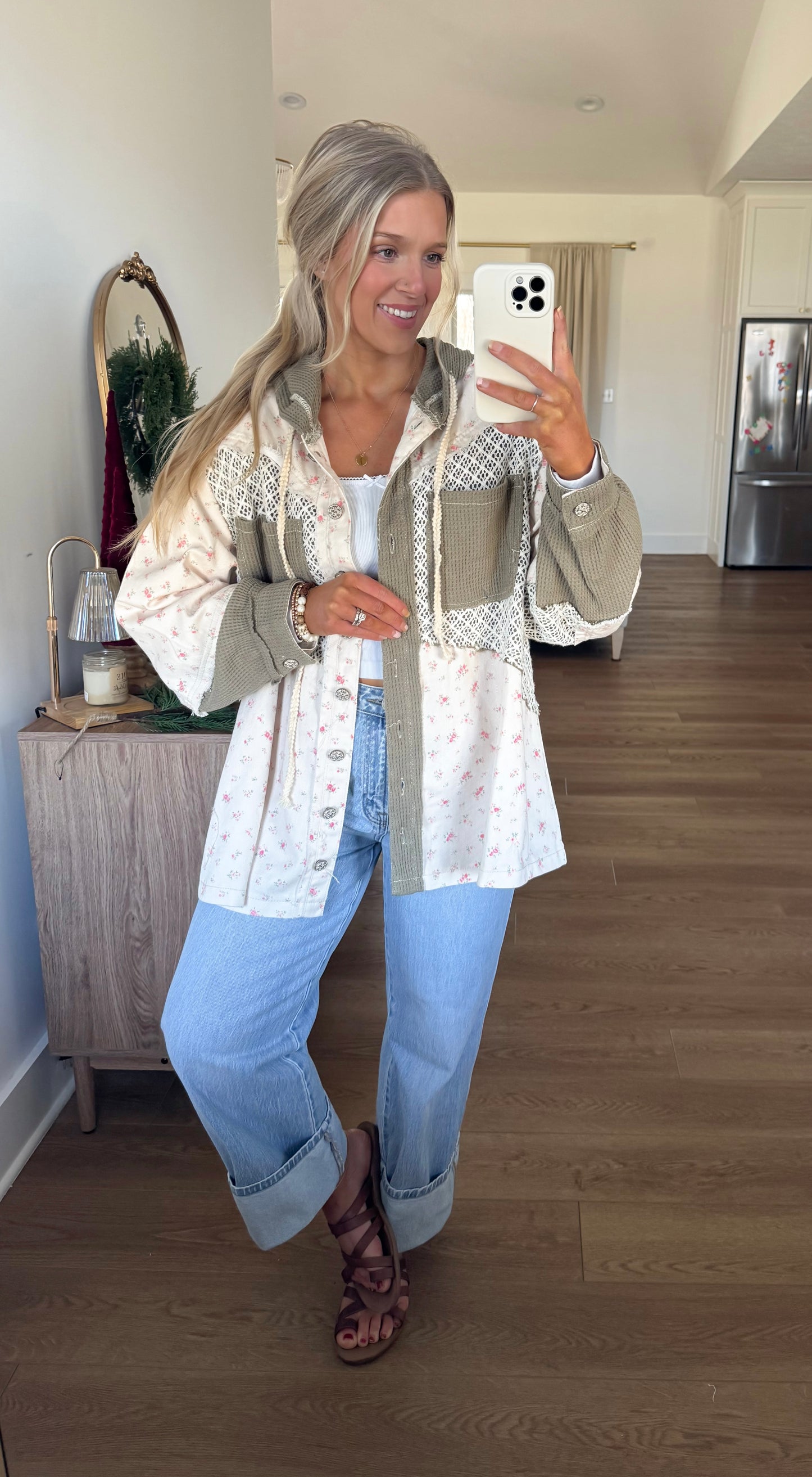 POL Olive Bloom Jacket