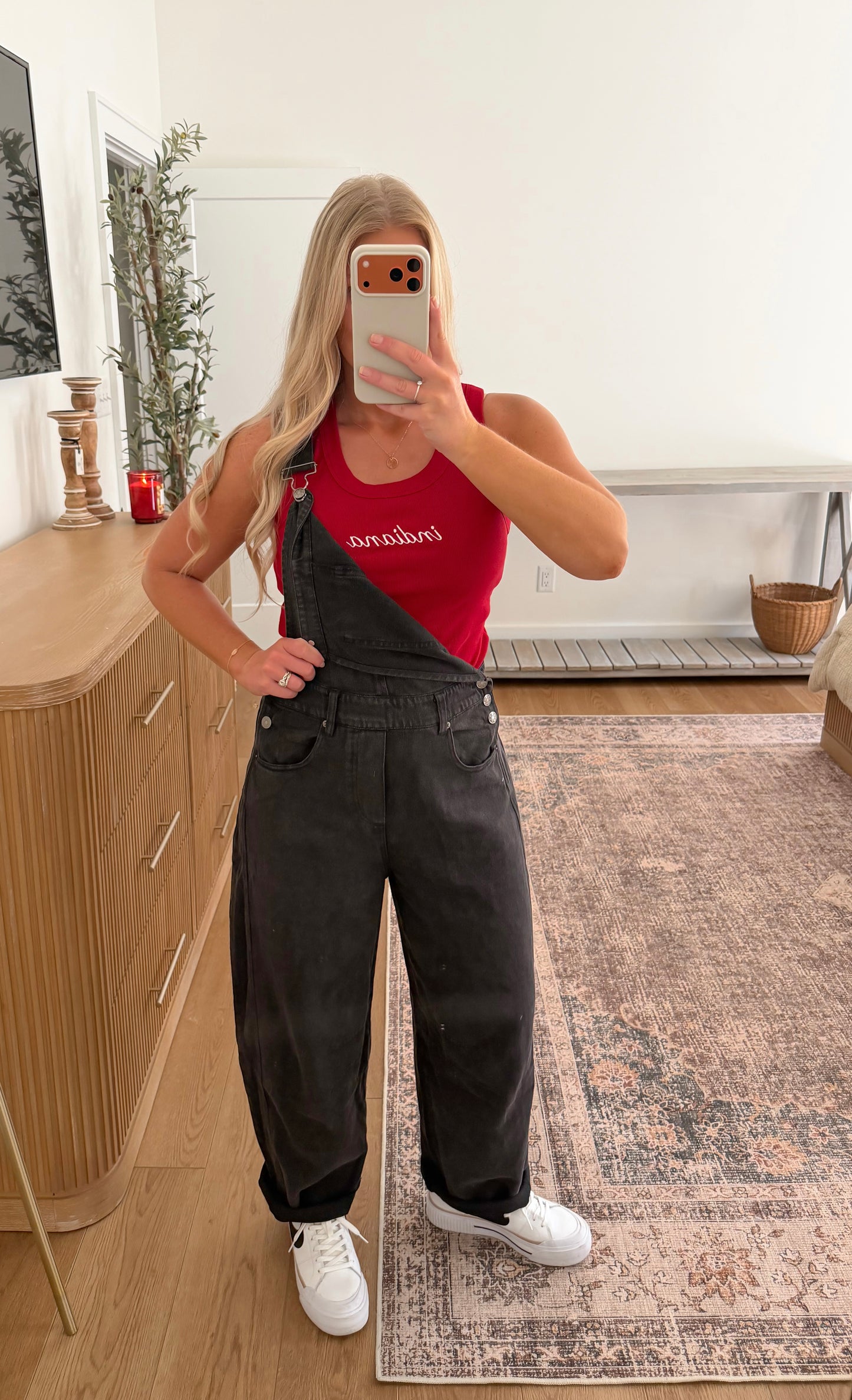 Embroidered Indiana Tank - Crimson (restocking 8.28)