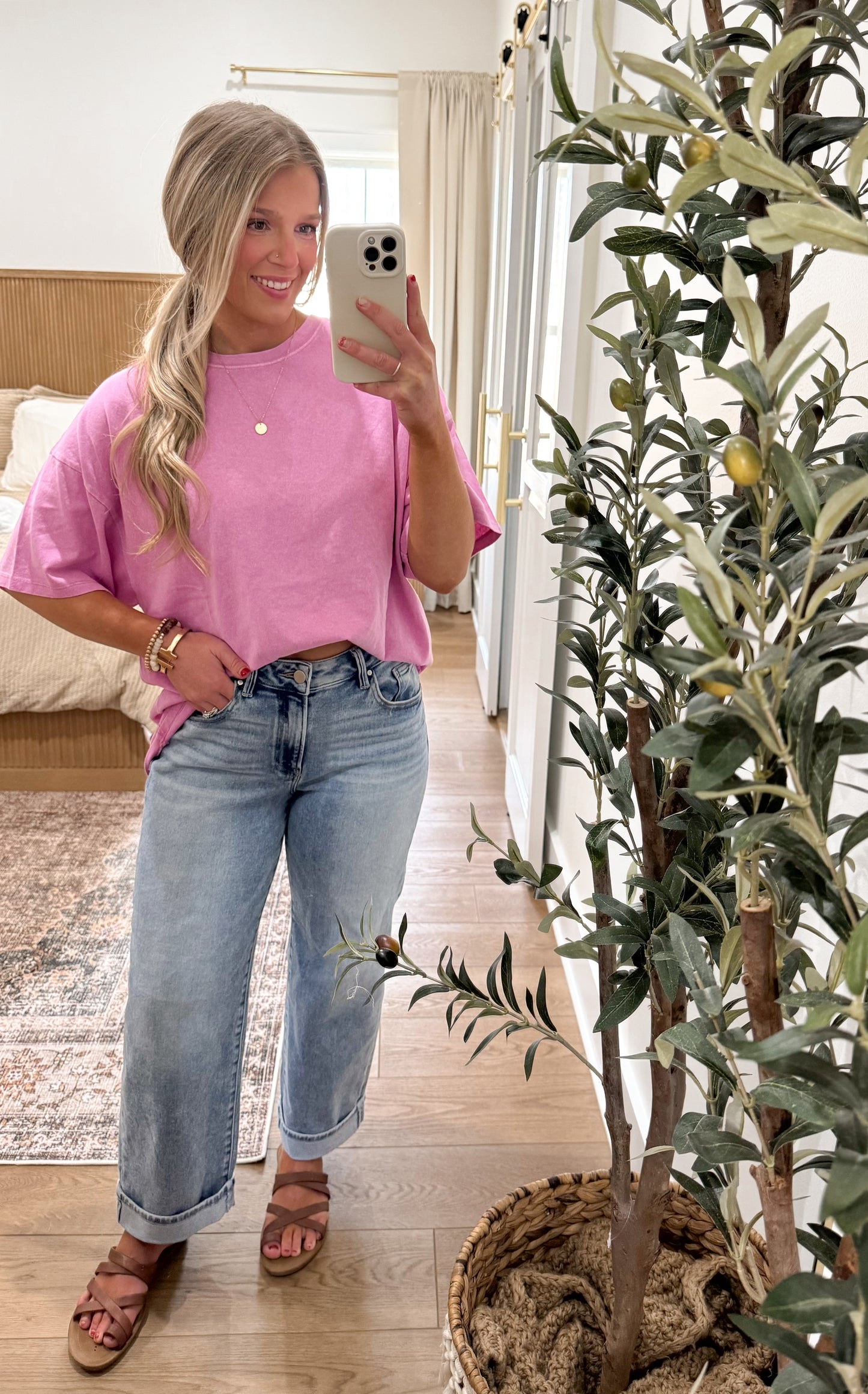 Boyfriend Tee - Fuchsia