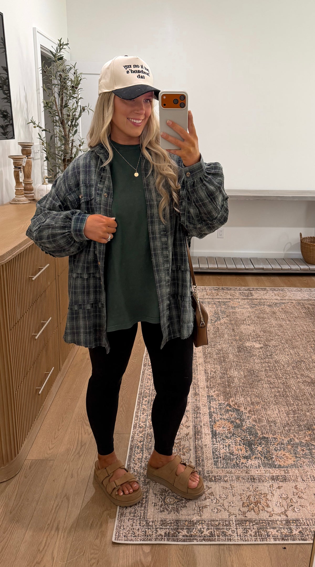 Oversized Long Sleeve Top - Dark Green