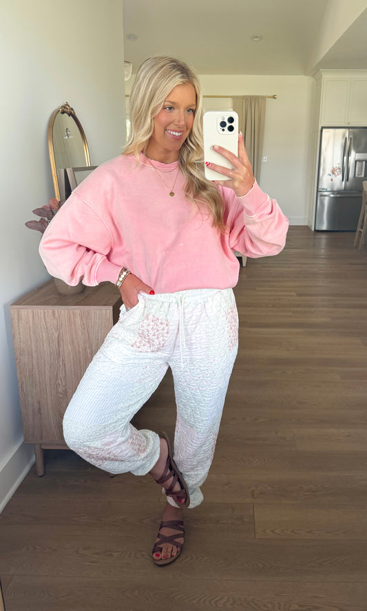 On The Road Pullover - Washed Pink
