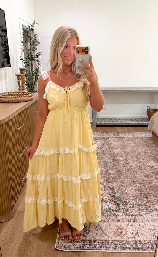 Walking On Sunshine Dress - Yellow