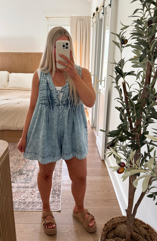 Denim Romper