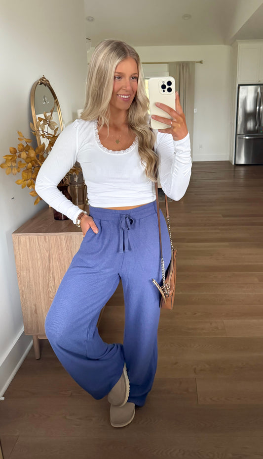 So Comfy Lounge Pants - Dusty Indigo