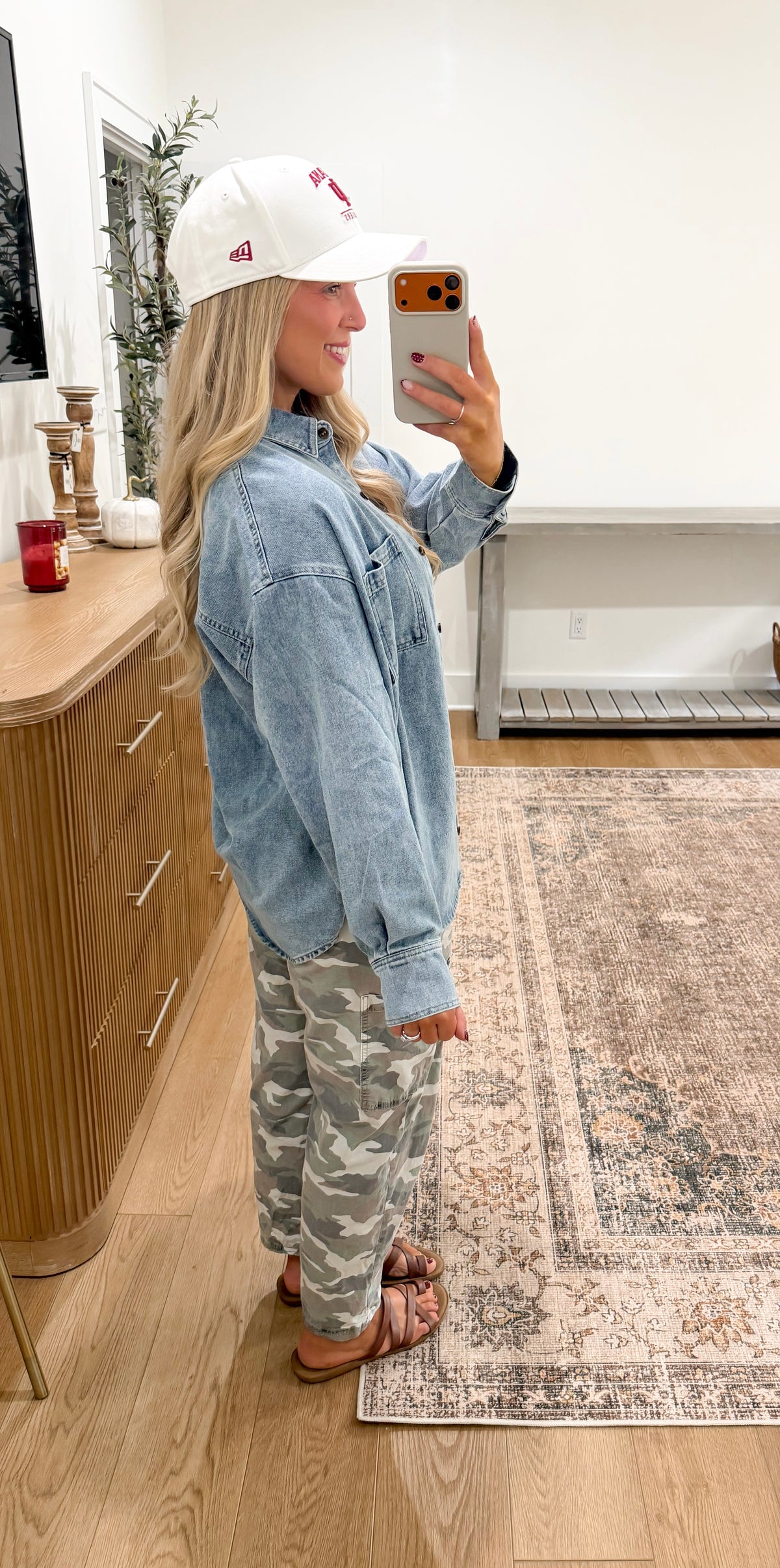Denim Game Day Button Up
