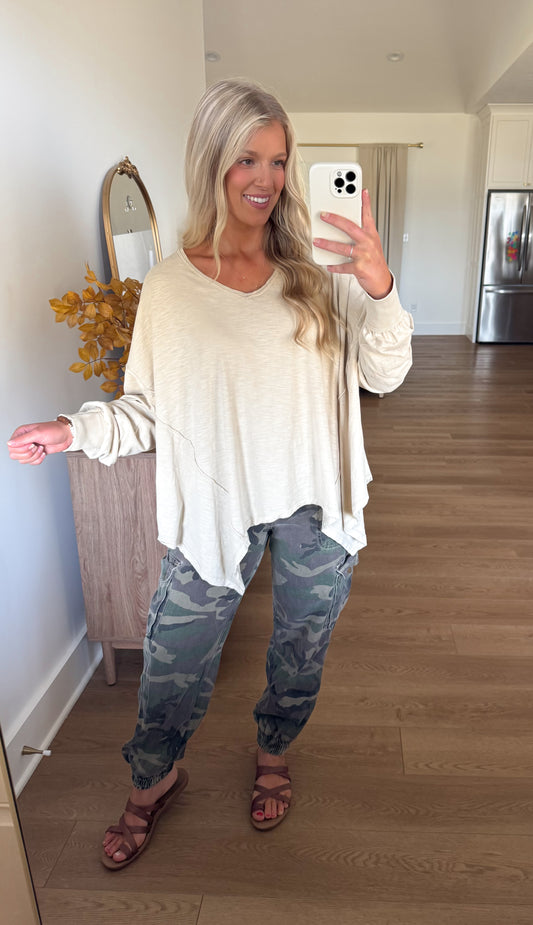 Oversized Top - Stone