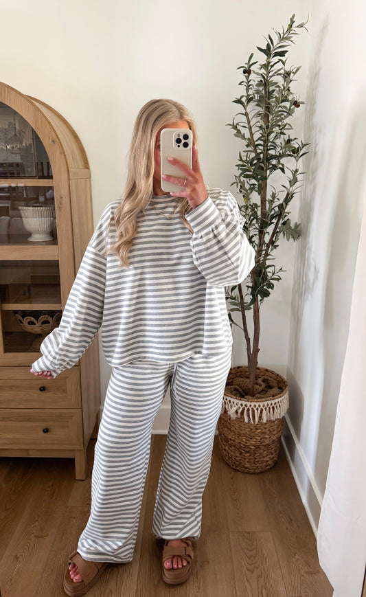 Grey Striped Set