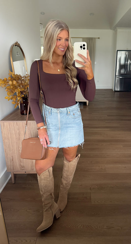 Square Neck Seamless - Brown