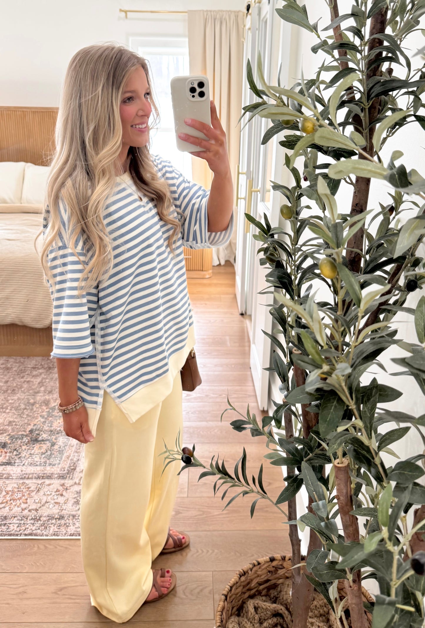 Striped French Terry Top