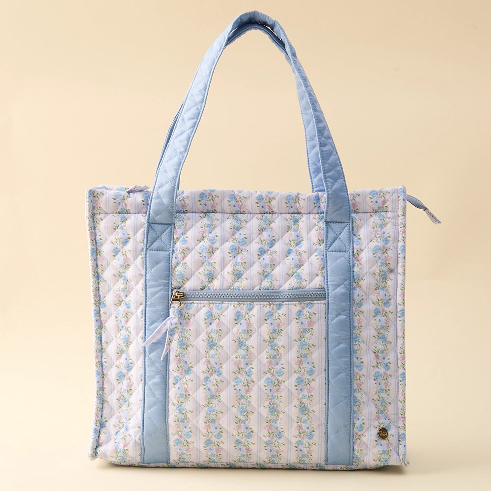 Everyday Quilted Tote - Petal Parade Blue