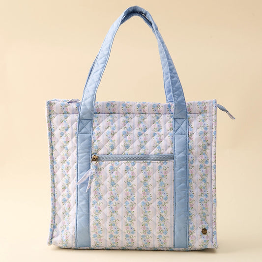 Everyday Quilted Tote - Petal Parade Blue
