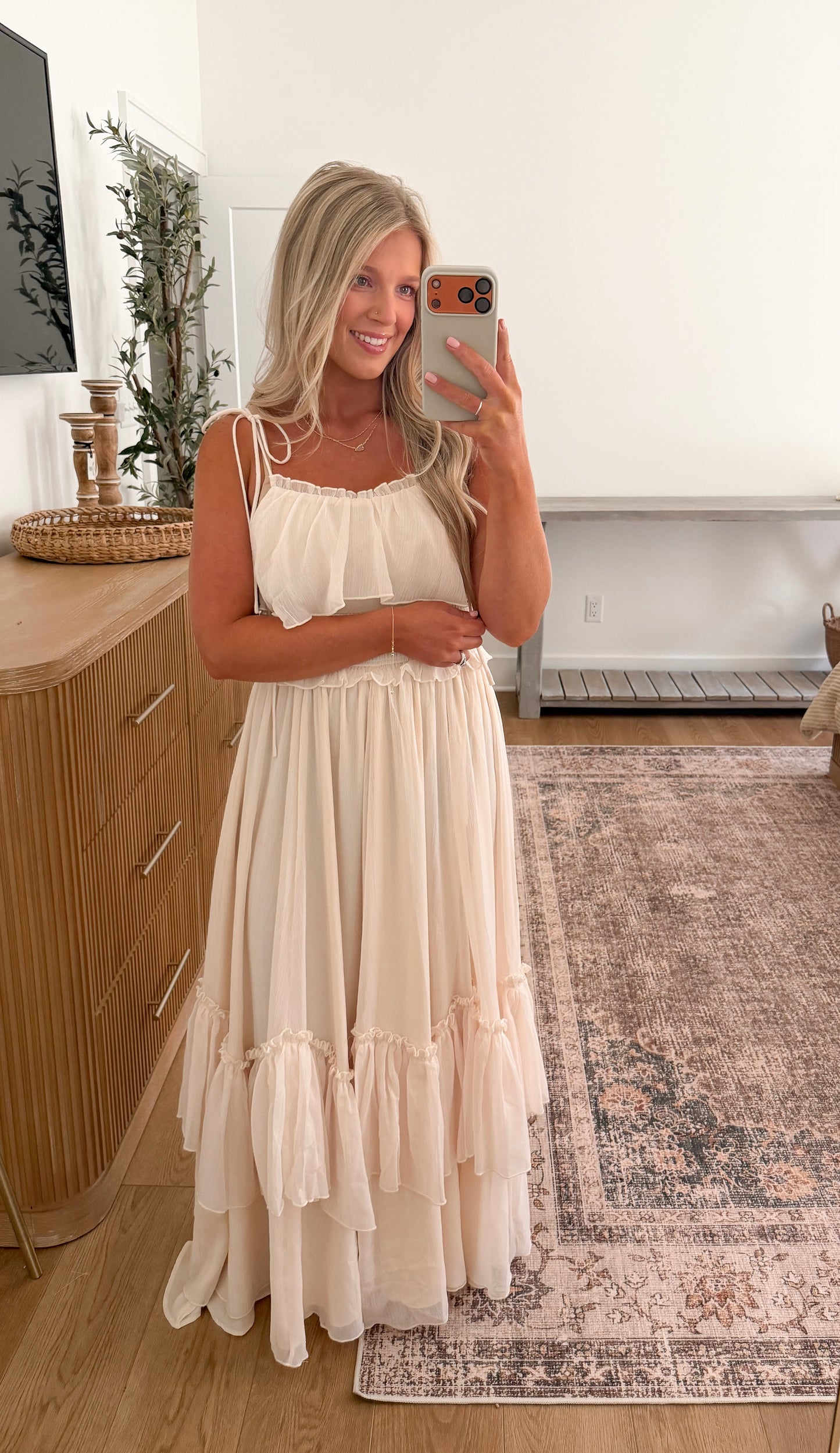 Love Story Maxi Dress - Creme