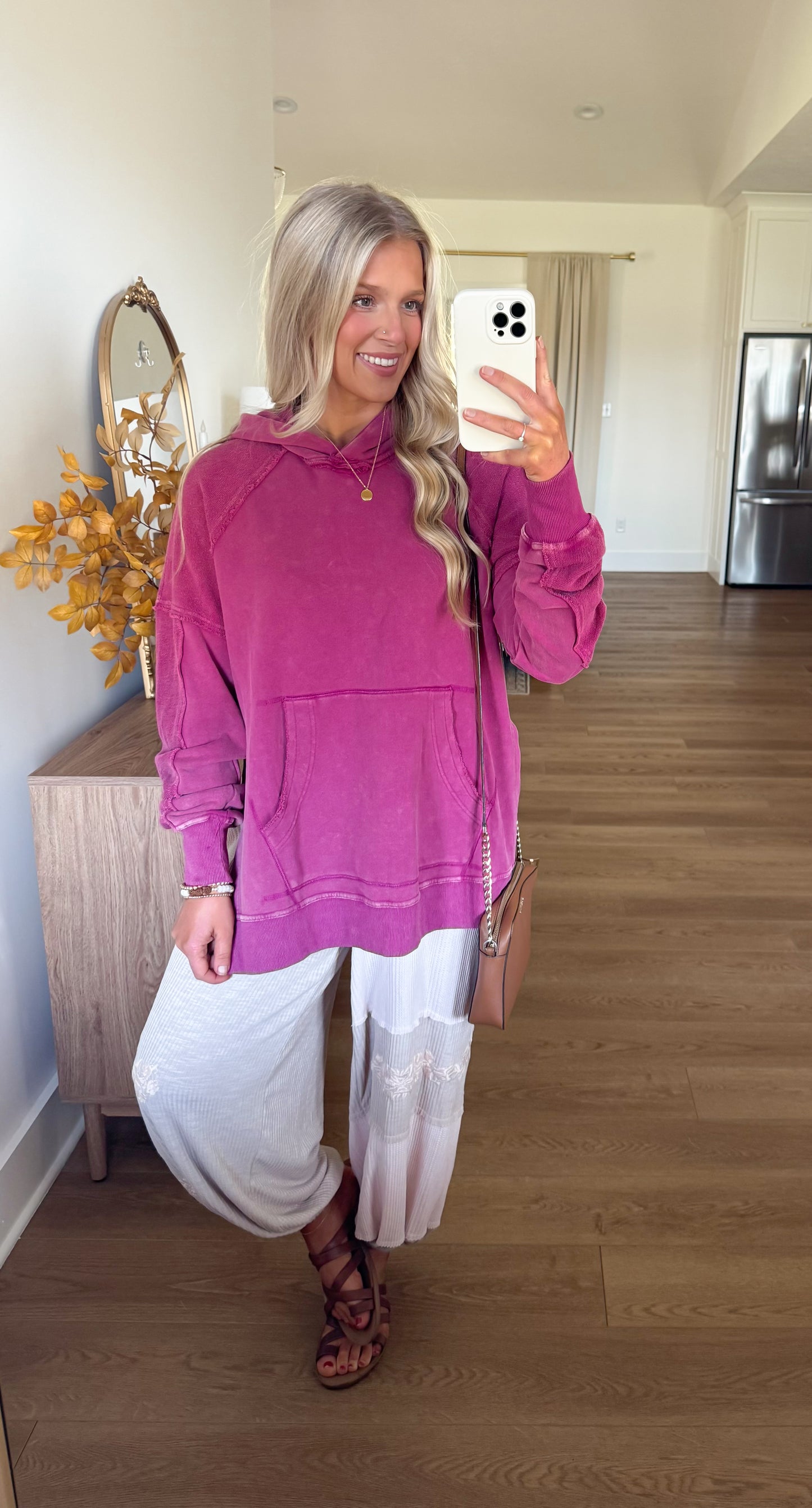 Chill Vibes Hoodie - Berry