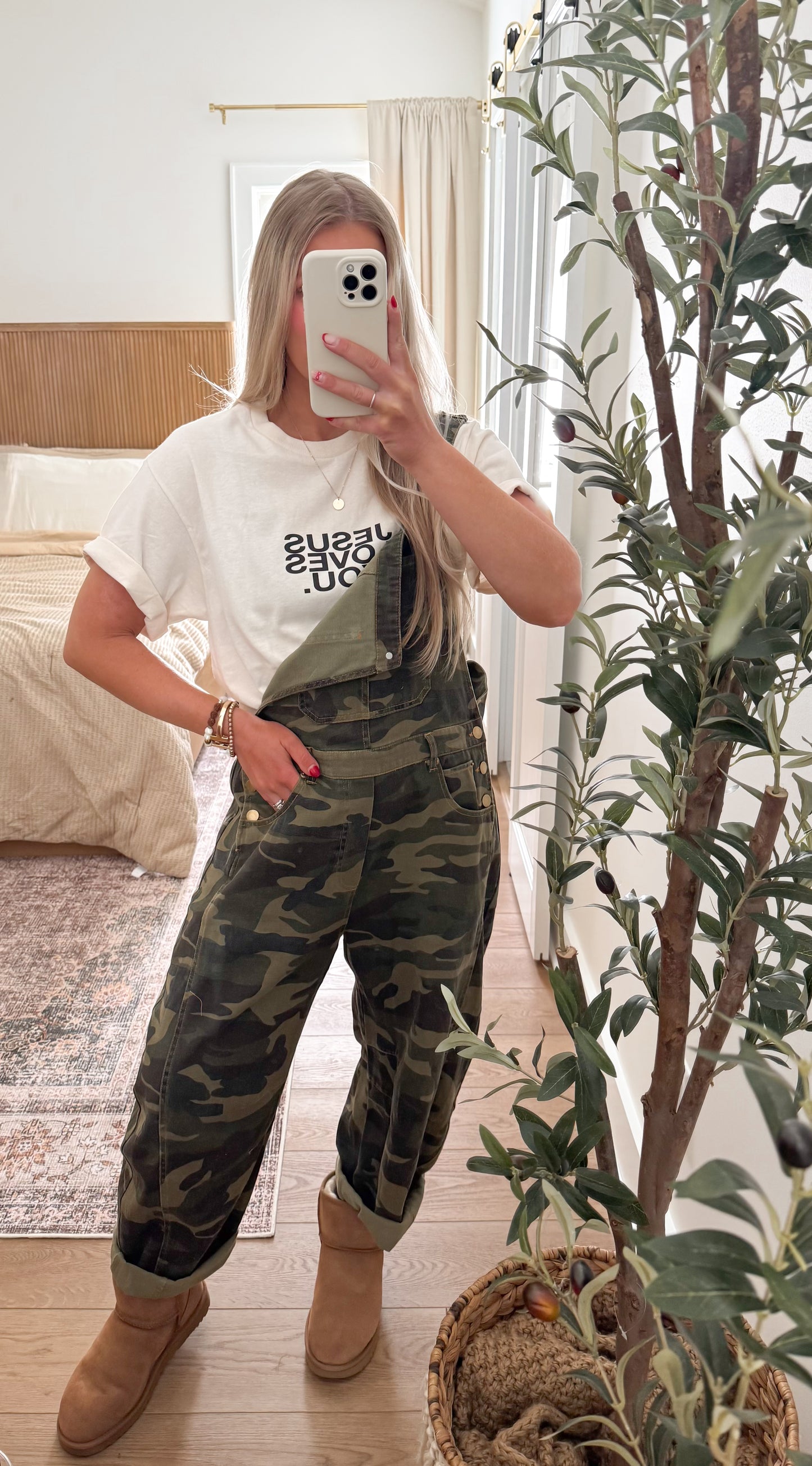 Into The Woods Camo Denim Jumpsuit