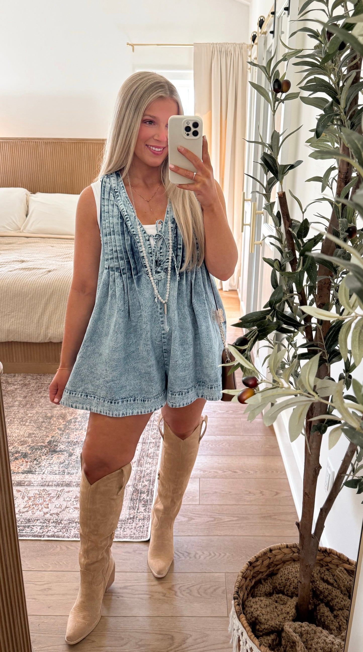 Denim Romper