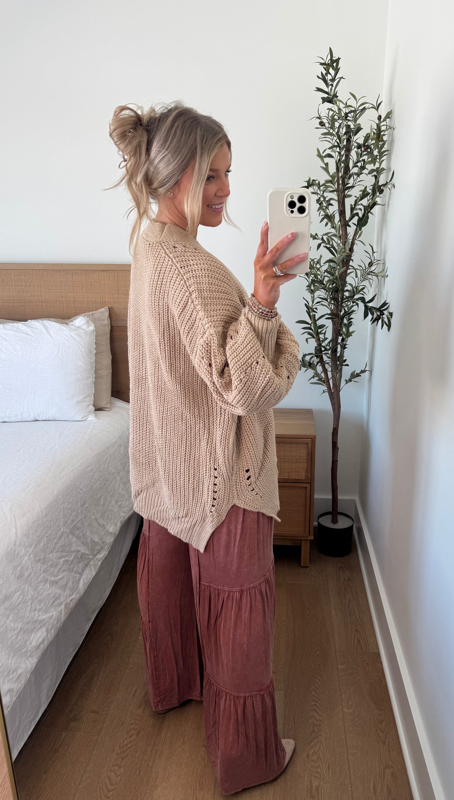 Hot Cocoa Cardigan - Latte