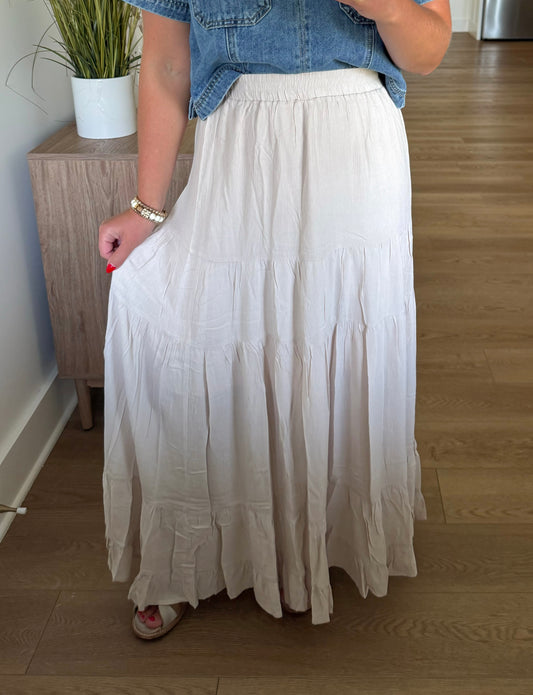 Maya Maxi Skirt - Natural