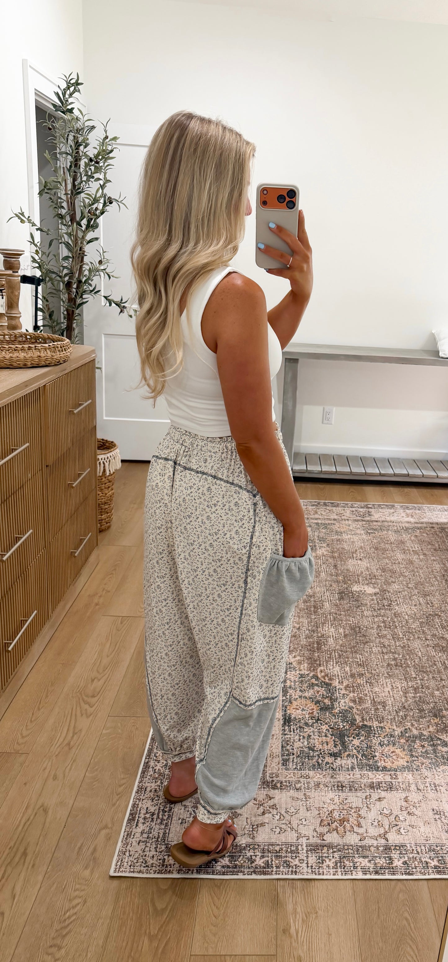 Floral Barrel Joggers