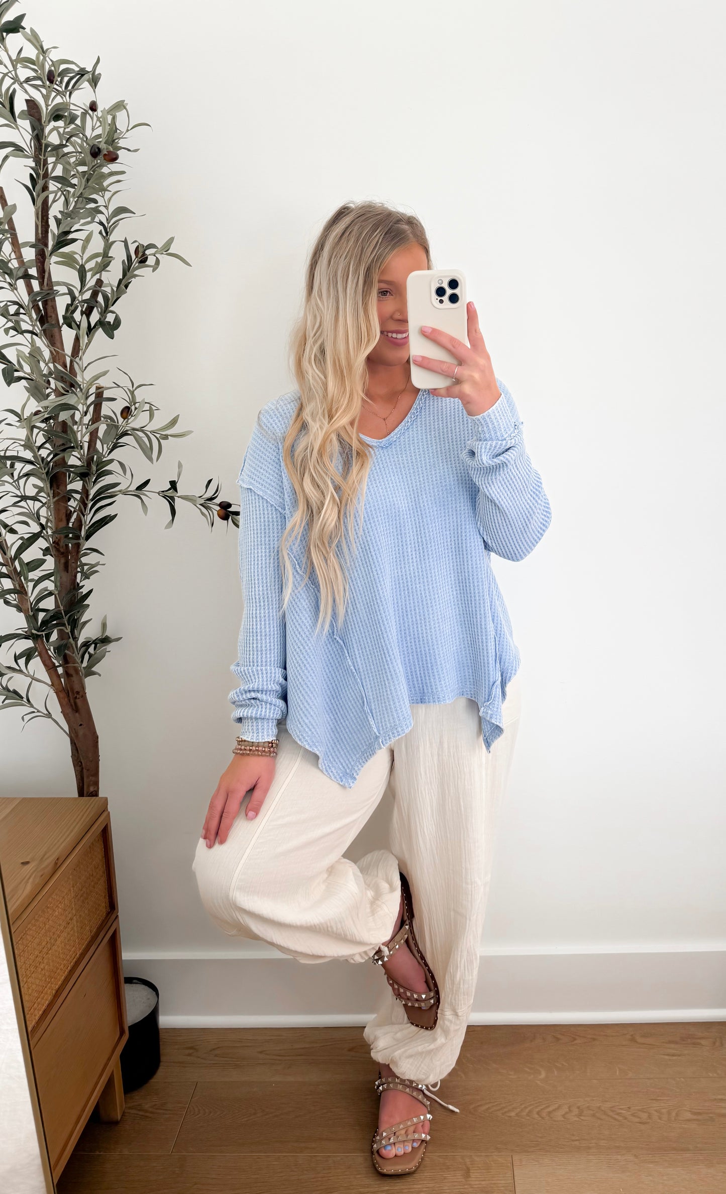 Spring Time Waffle Knit - Peri