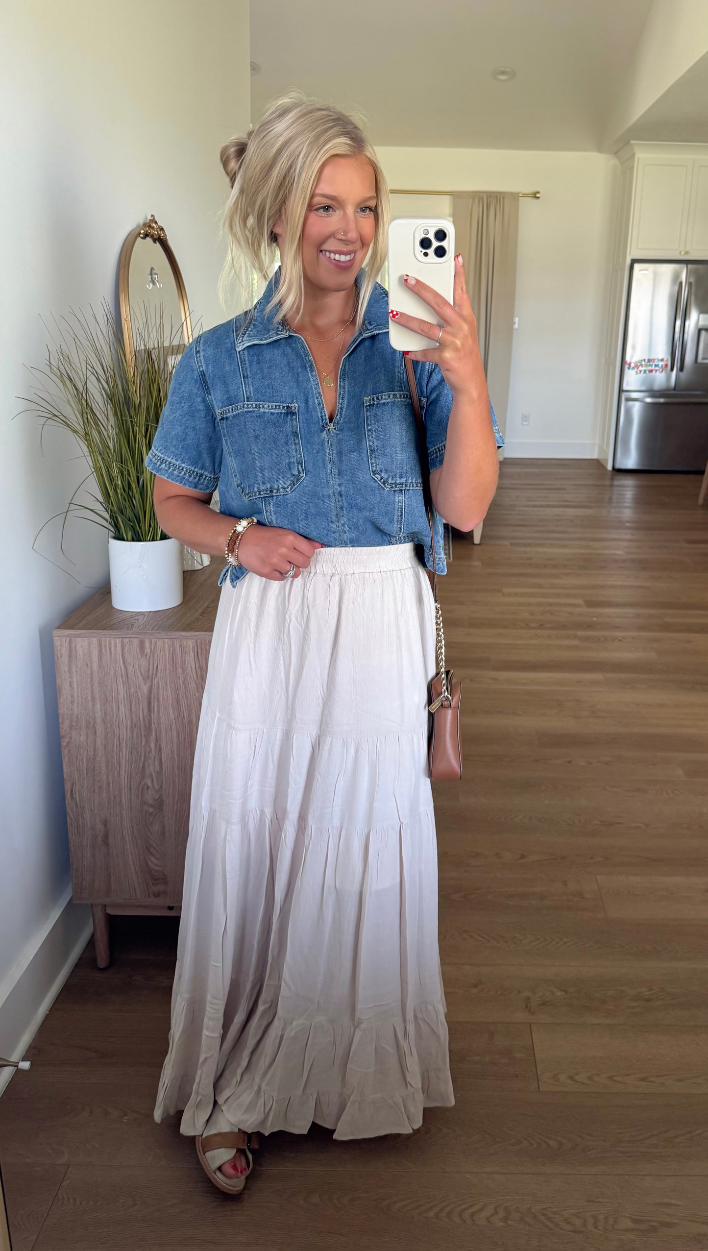 Maya Maxi Skirt - Natural