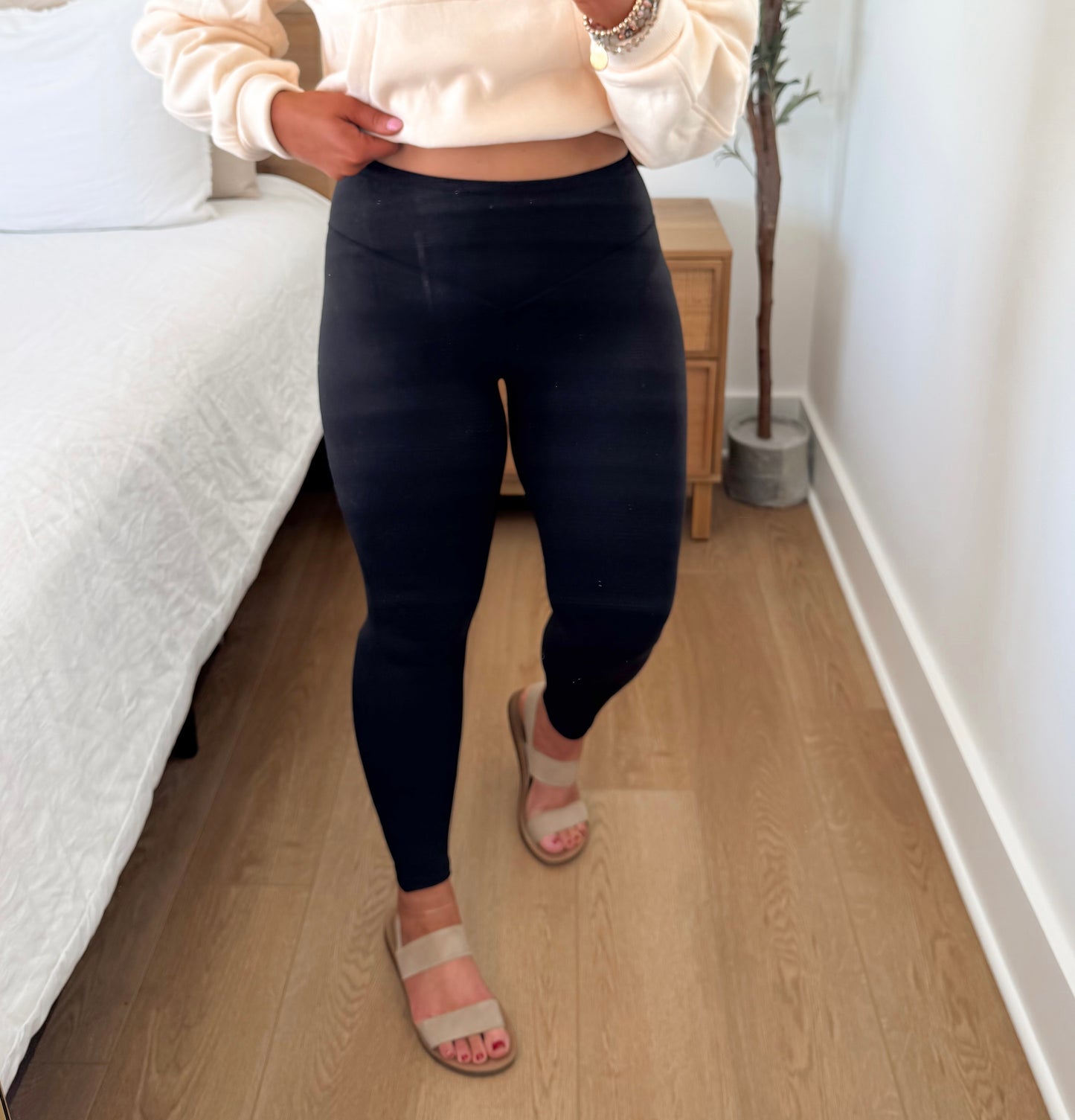 Zenana Microfiber Leggings - Black