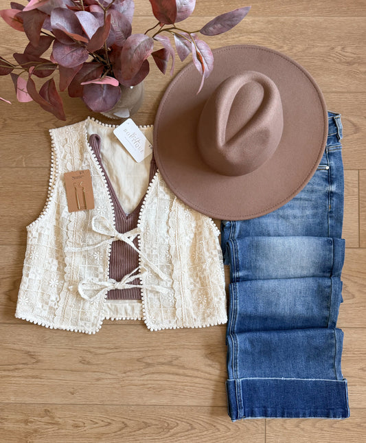 Lace Vest - Ecru